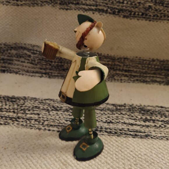 METAL ART BOBBLE HEAD IRISH MAN WITH PINT - Picture 4 of 4